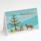 Caroline&#x27;s Treasures Cheetoh #3 Cat Merry Christmas Greeting Cards and Envelopes Pack of 8